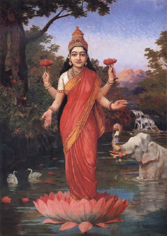 Raja Ravi Varma Goddess Lakshmi